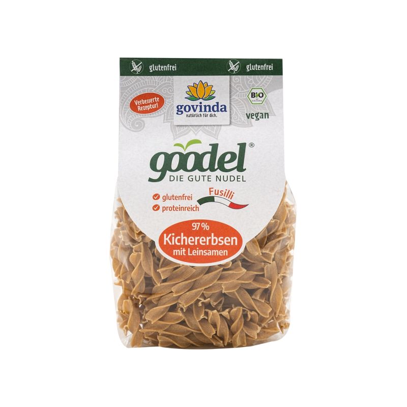 Govinda goodel DIE GUTE NUDEL Fusilli 97 % Kichererbsen mit Leinsamen - Produktbild
