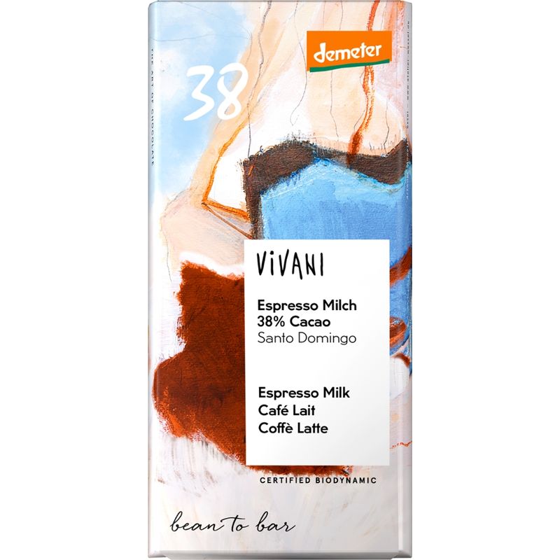 Vivani Espresso Milch 38 % Cacao Santo Domingo - Produktbild