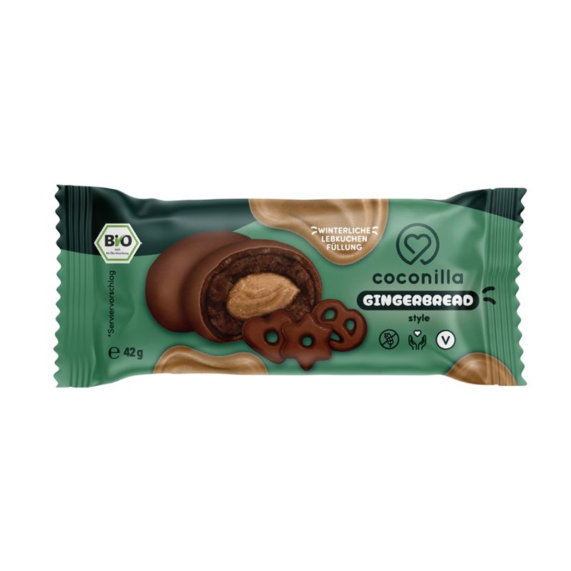 coconilla Gefüllte Bliss Balls umzogen mit Schokolade - Cream Bites Gingerbread - Produktbild
