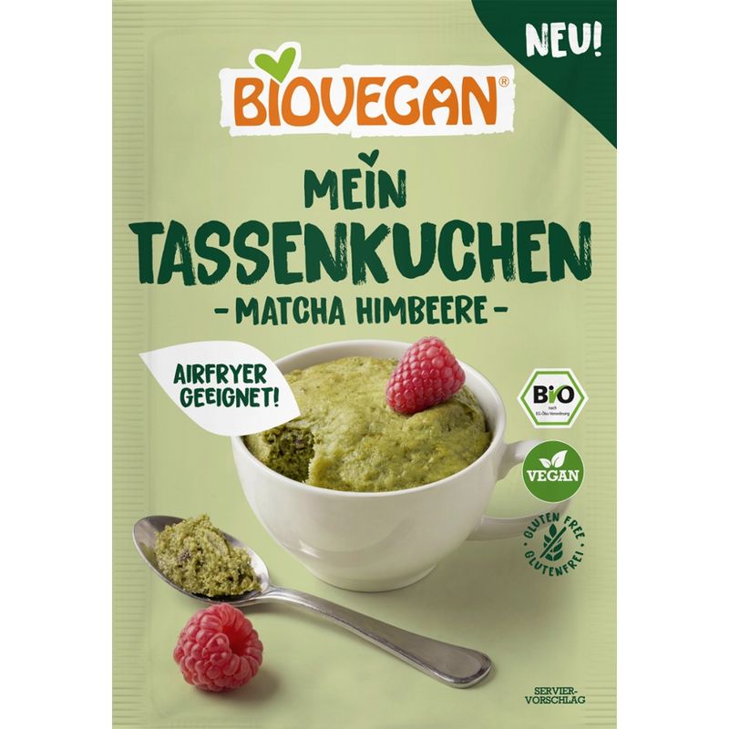 Biovegan Mein Tassenkuchen Matcha Himbeere, BIO - Produktbild