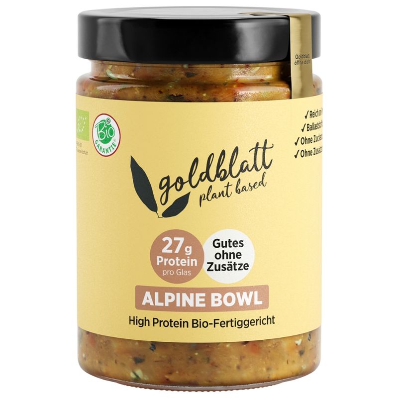Goldblatt Goldblatt Plant Based BIO Alpine Bowl – High Protein Fertiggericht - Produktbild