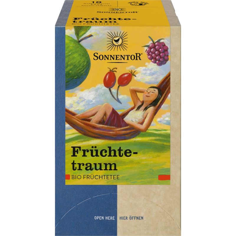 Sonnentor Früchtetraum Tee, Doppelkammerbeutel - Produktbild