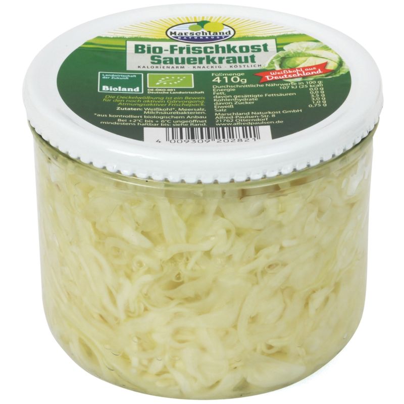 Marschland  Bio-Frischkost Sauerkraut 540 ml Gl. MARSCHLAND - Produktbild