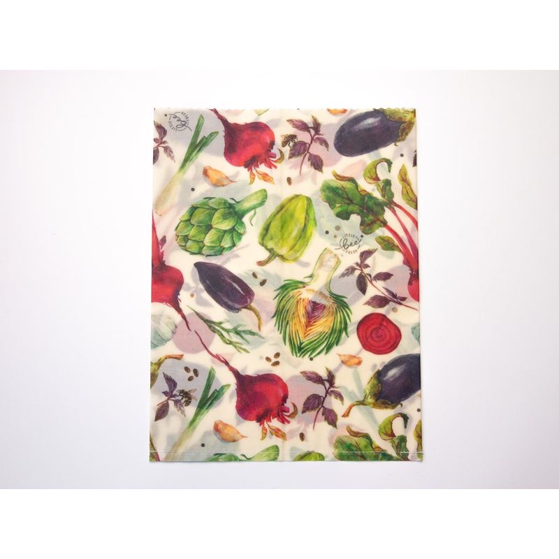 little bee fresh Bio-Bienenwachstuch Beutel Groß –  ca. 25 x 32 cm - Gemüse - Produktbild