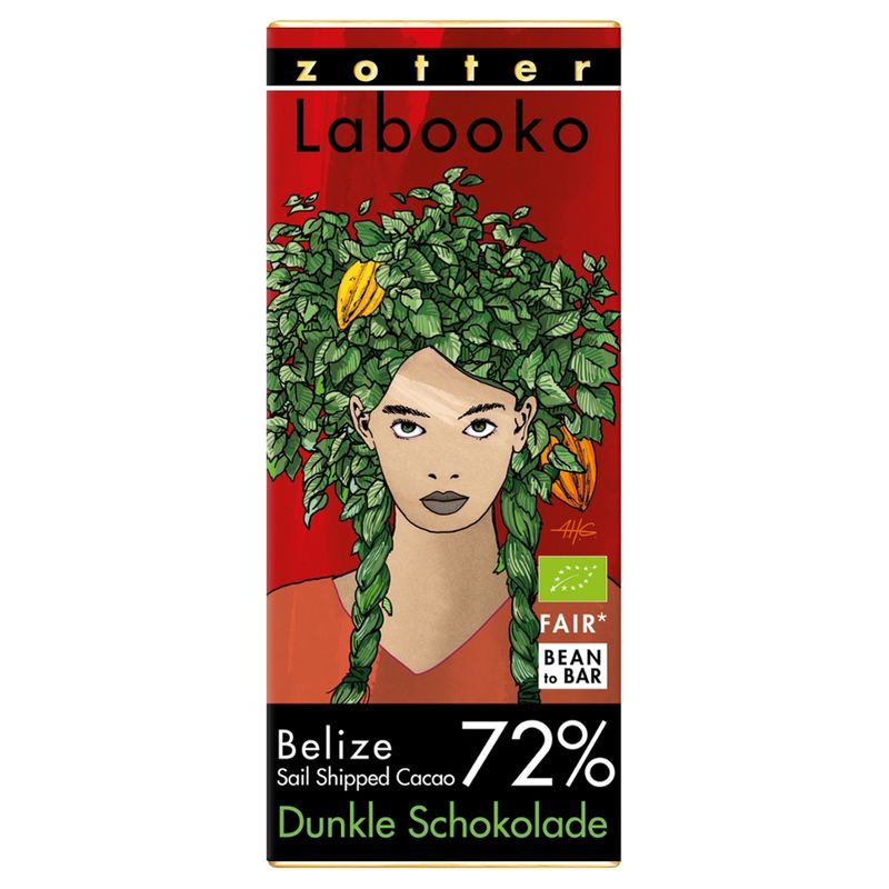 Zotter Schokolade Labooko - 72% Belize "Sail shipped" - Produktbild