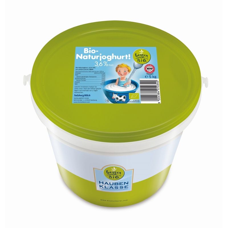 besser Bio. besser Bio. Bio-Naturjoghurt, 3,6% Fett, 5kg Haubenklasse - Produktbild
