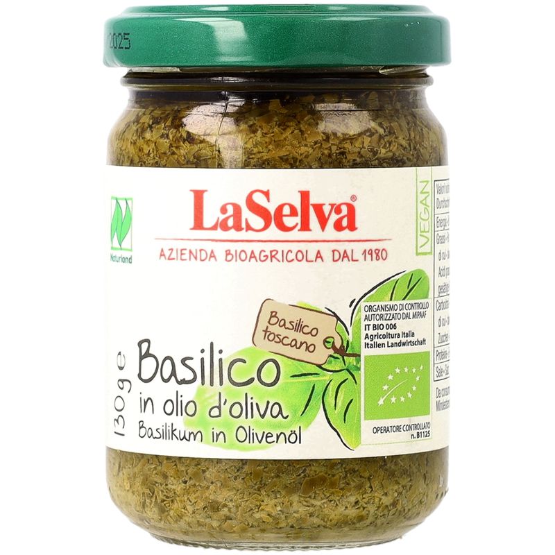 LaSelva Basilikum in Olivenöl - Produktbild