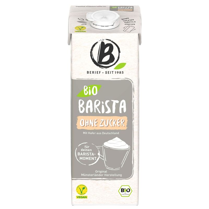 Berief  Berief Bio Barista ohne Zucker - Produktbild