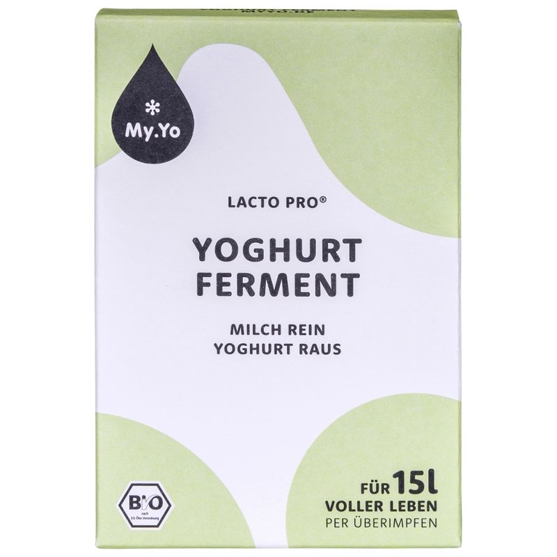 My.Yo Bio Yoghurt Ferment Lacto Pro®, zur Herstellung von je 1L Joghurt, Inhalt: 3 Beutel à 5g - Produktbild