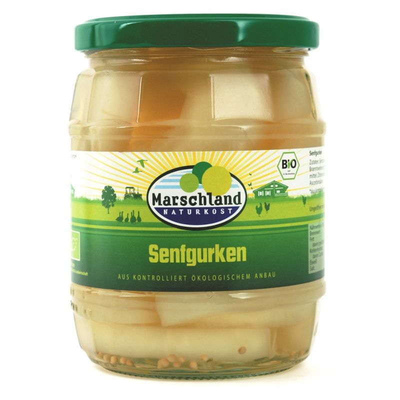 Marschland  Bio-Senfgurken 580 ml Gl. MARSCHLAND - Produktbild