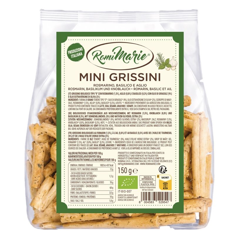 RomiMarie Mini Grissini Rosmarin, Basilikum und Knoblauch - Produktbild