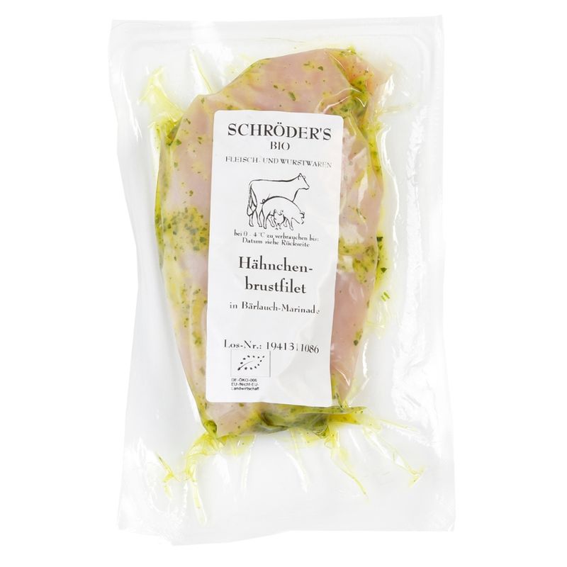 Schröder's Bio Fleisch- und Wurstwaren Hähnchenbrustfilet Bärlauch 1x200 g - Produktbild
