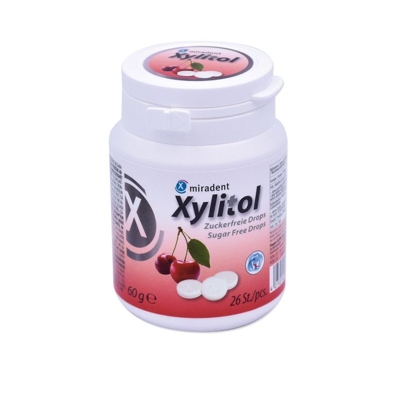 miradent miradent Xylitol zuckerfreie Drops, Kirsche - Produktbild