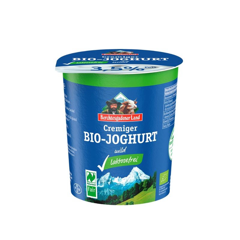 Berchtesgadener Land Bio Bio-Joghurt mild laktosefrei 3,5% Fett NL-Fair - Produktbild