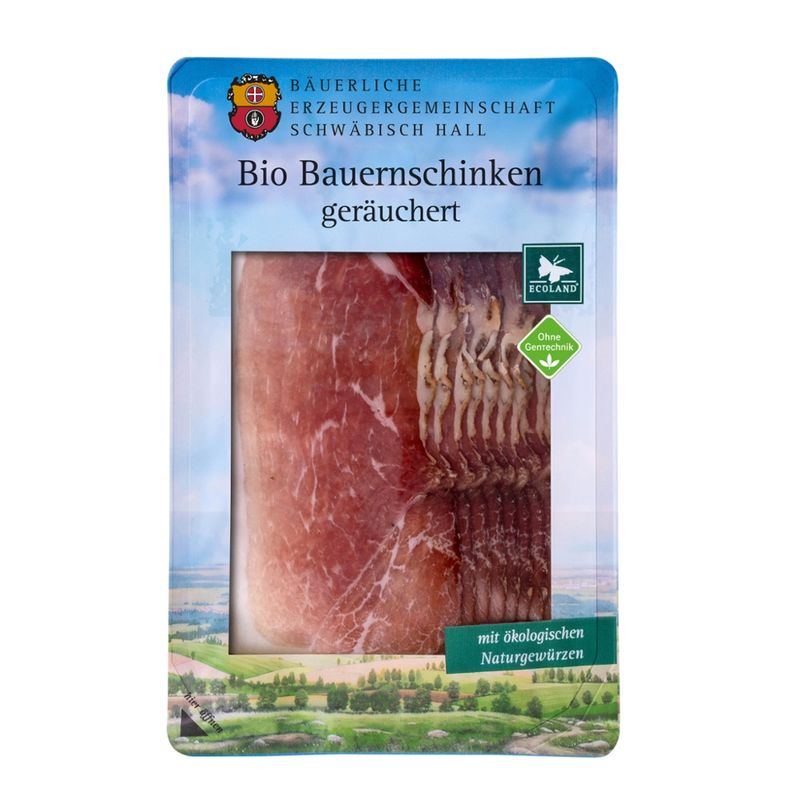 Bäuerliche Erzeugergemeinschaft Schwäbisch Hall Bio Bauernschinken geräuchert - Produktbild