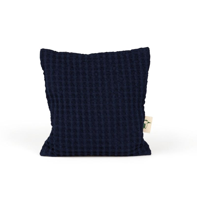 GRÜNSPECHT Naturprodukte Bio-Rapss.-K. + Bezug, Waffelpiqué, azurblau - Produktbild