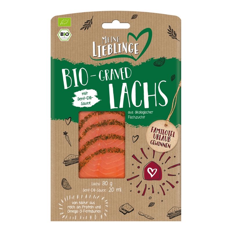 Meine Lieblinge Meine Lieblinge Bio-Graved Lachs 4x(80g + 20 ml Sauce) - Produktbild