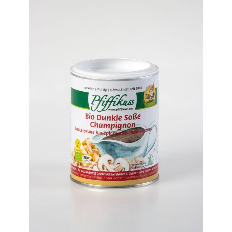 Pfiffikuss Gutes von der Reichenau Bio Dunkle Sauce mit Champignon 125g Dose - Produktbild