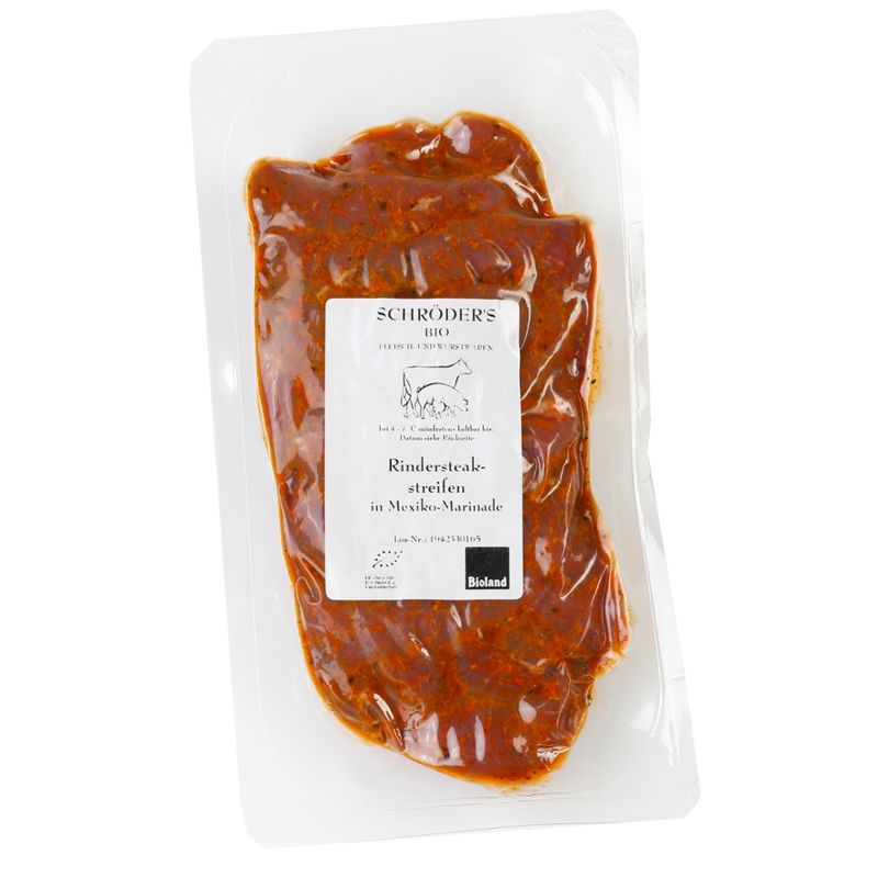Schröder's Bio Fleisch- und Wurstwaren Rindersteakstreifen Mexico 1x300 g - Produktbild