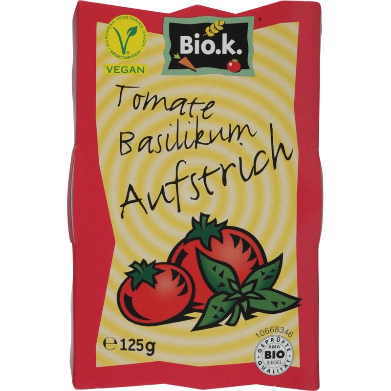 Bio.k. Bio.k. Tomate-Basilikum Aufstrich auf Sojabasis mit Tomaten und Basilikum - Produktbild
