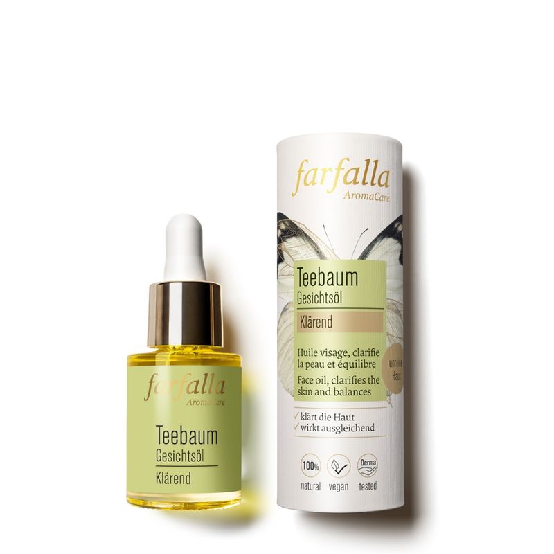 farfalla Gesichtsöl Teebaum, klärend, 15ml - Produktbild