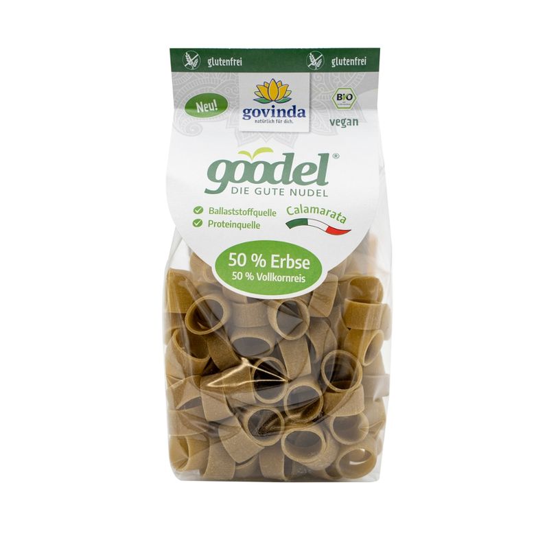 Govinda goodel DIE GUTE NUDEL Calamarata 50 % Erbse 50 % Vollkornreis - Produktbild