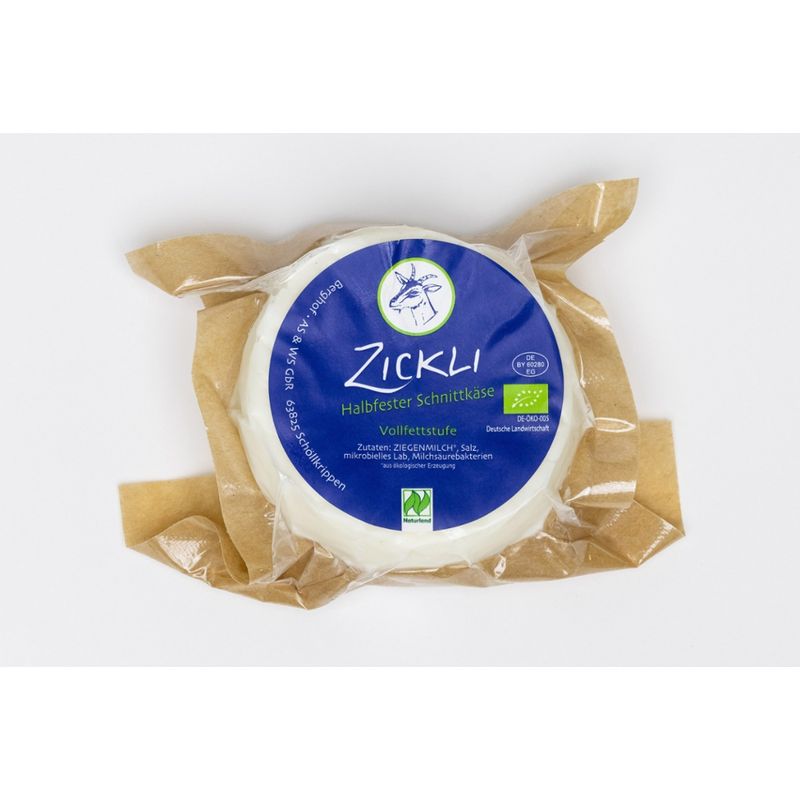 Berghof Zickli Natur Halbfester Schnittkäse aus reiner Ziegenmilch - Produktbild