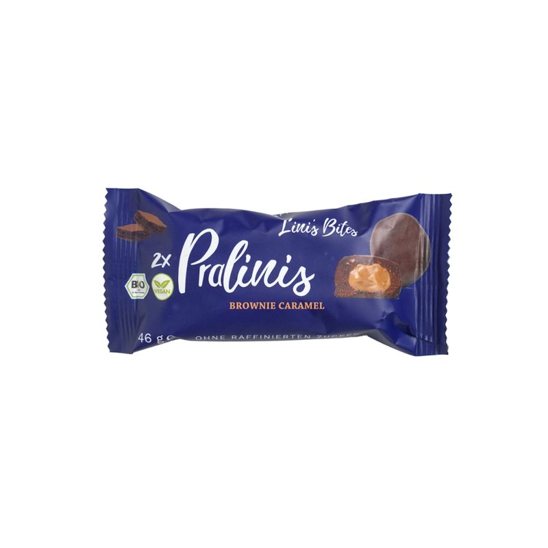 Lini's Bites Brownie Caramel Pralinis Bio Dattel-Kugeln - Produktbild