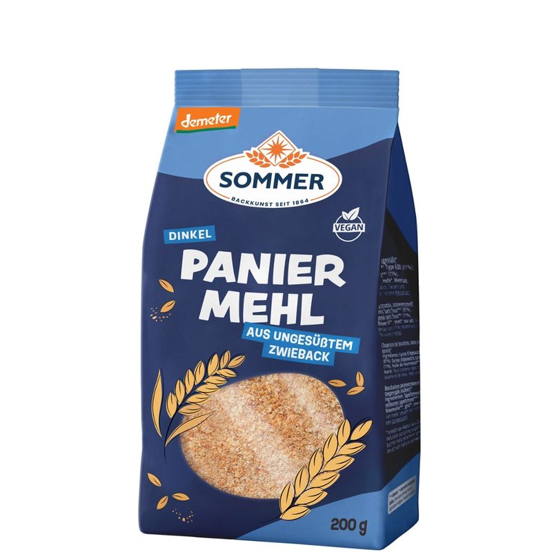 SOMMER BACKKUNST SEIT 1864 Demeter Dinkel Paniermehl aus feinem Zwieback - Produktbild