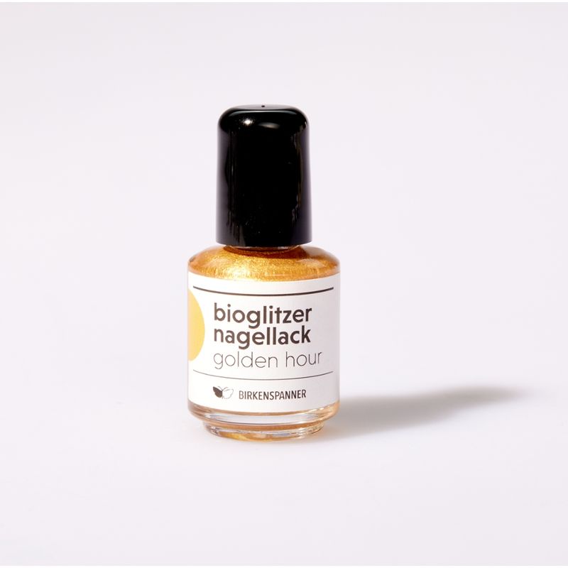 BIRKENSPANNER Bioglitzer Nagellack - Golden Hour - Gold - Produktbild