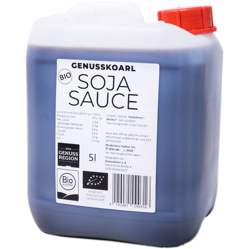 Genusskoarl Bio-Sojasauce 5l - Genusskoarl - angebaut und gebraut in Österreich - Produktbild