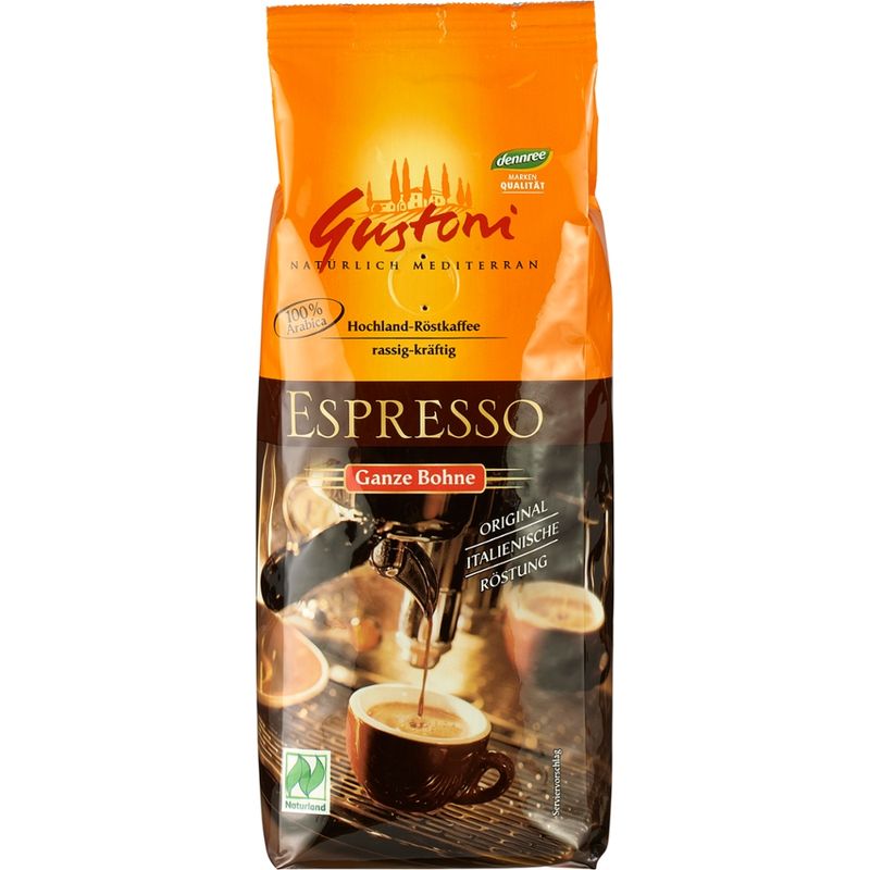 Gustoni Espresso, ganze Bohne, rassig-kräftig - Produktbild