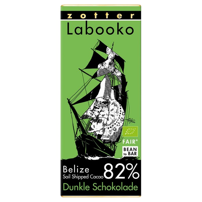 Zotter Schokolade Labooko - 82% Belize "Sail Shipped" - Produktbild