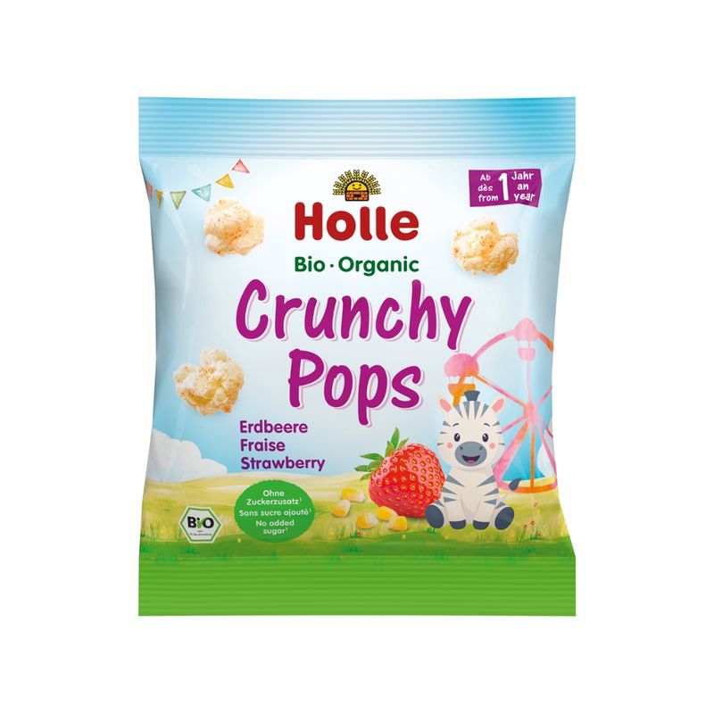 Holle  Bio Crunchy Pops Erdbeere - Produktbild
