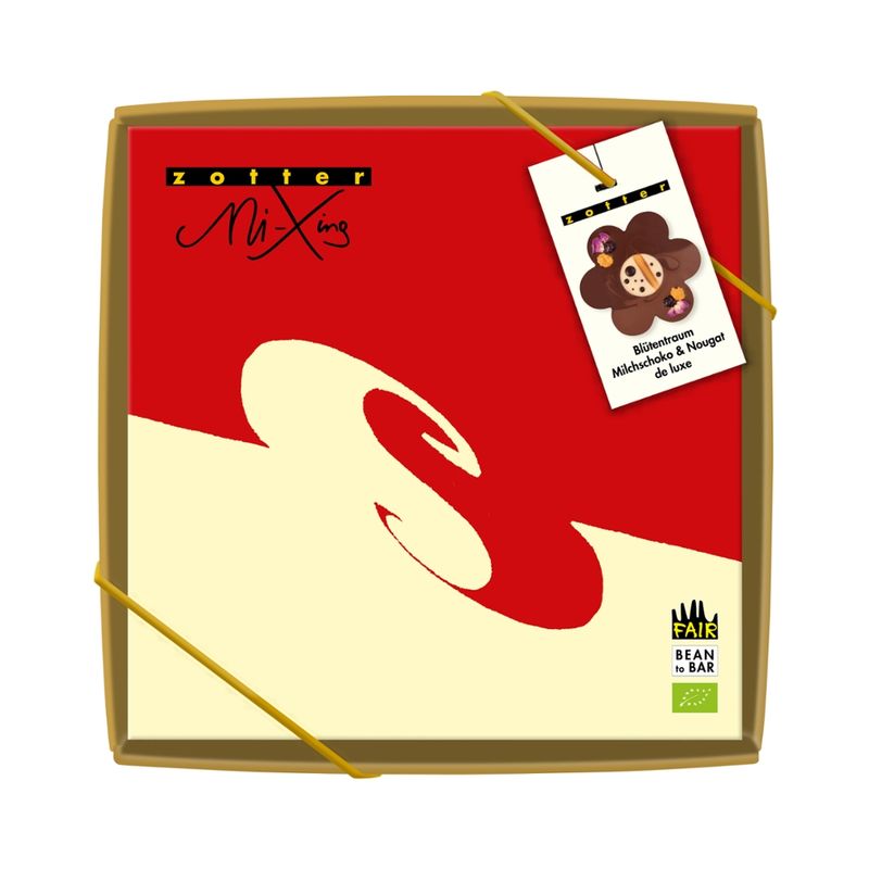 Zotter Schokolade Blütentraum Milchschoko & Nougat de luxe - Produktbild
