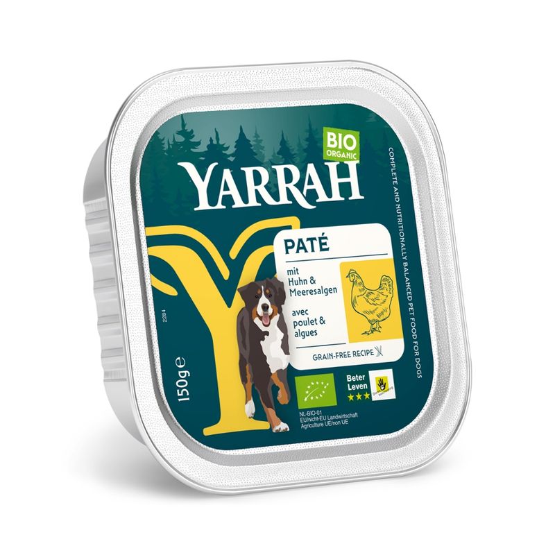 Yarrah Organic Petfood Yarrah Bio Hund Schale Pastete getreidefrei Huhn - Produktbild