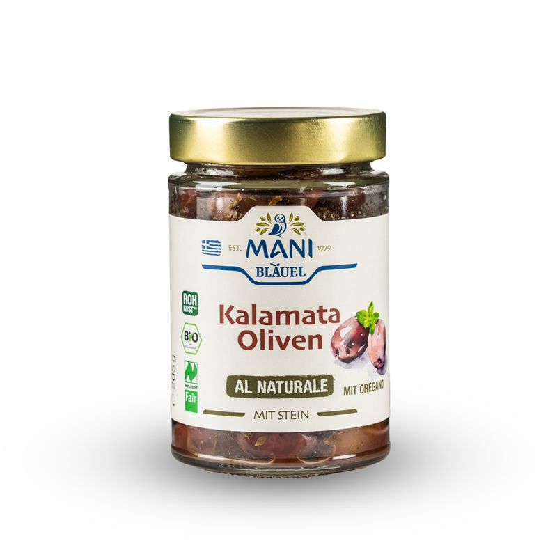 MANI® MANI Kalamata Oliven al naturale, bio, NL Fair - Produktbild