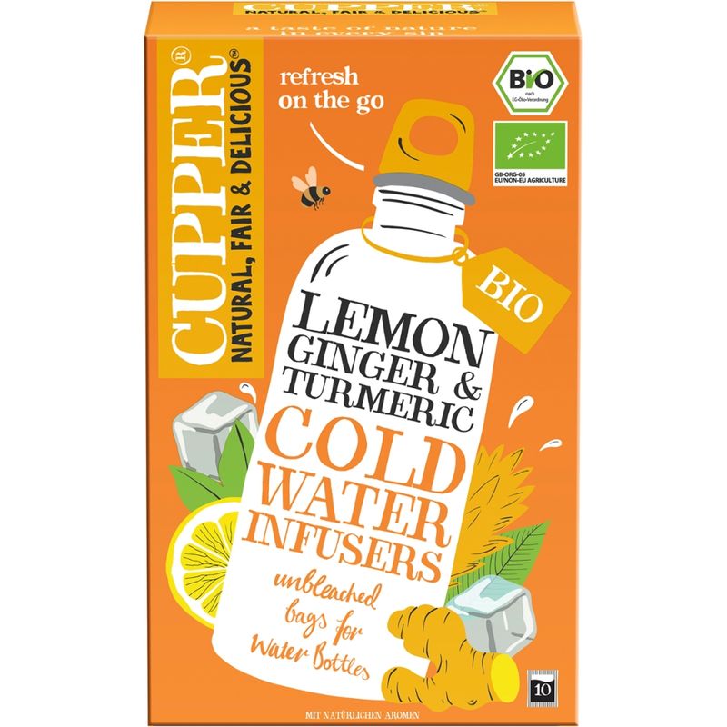 Cupper Cold Water Lemon Ginger Turmeric - Produktbild