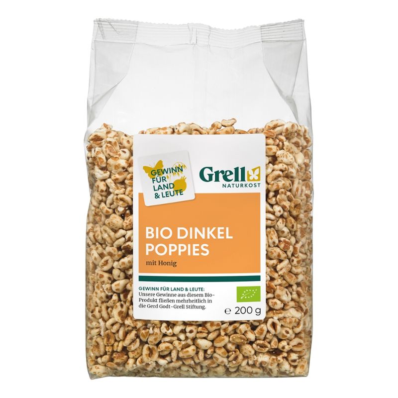 Grell Naturkost Dinkel-Poppies mit Honig - Produktbild