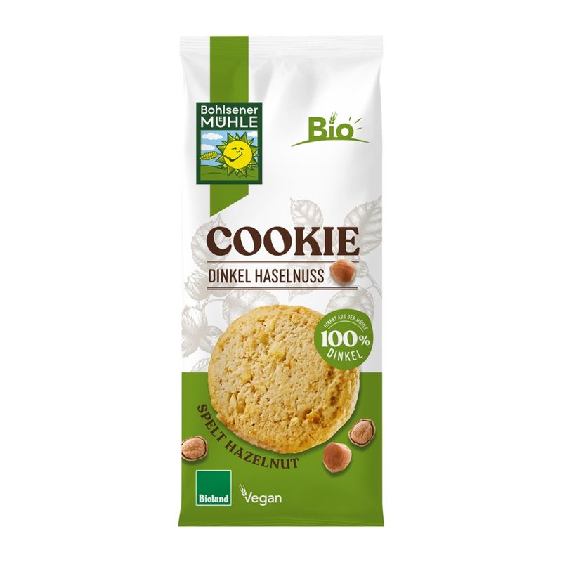 Bohlsener Mühle Bio Cookie Dinkel Haselnuss Bioland - Produktbild