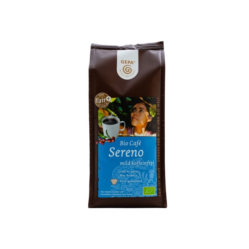 GEPA - The Fair Trade Company Bio Café Sereno, gemahlen, entkoffeiniert - Produktbild