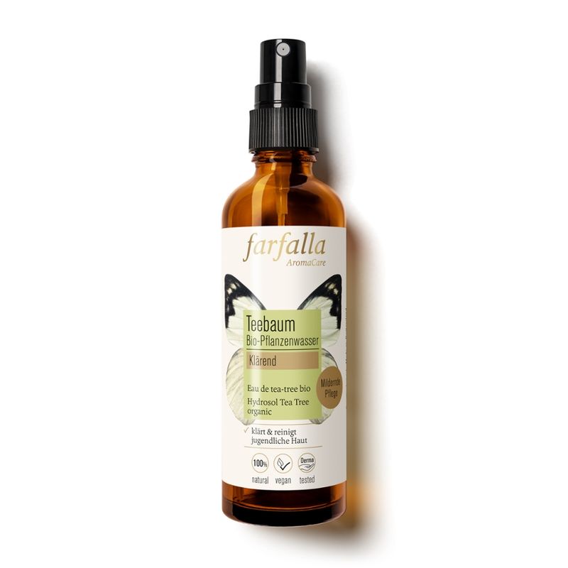 farfalla Teebaum, Bio-Pflanzenwasser, 75ml, klärend - Produktbild