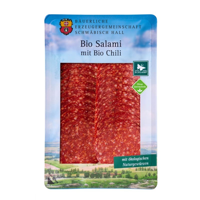 Bäuerliche Erzeugergemeinschaft Schwäbisch Hall Bio Salami mit Bio Chili - Produktbild