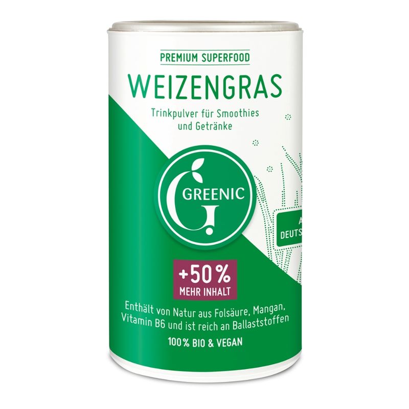 Greenic Weizengras Superfood Trinkpulver - Produktbild