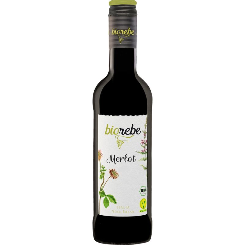 Biorebe Bioweine Biorebe Merlot IGP trocken Biowein + Vegan - Produktbild