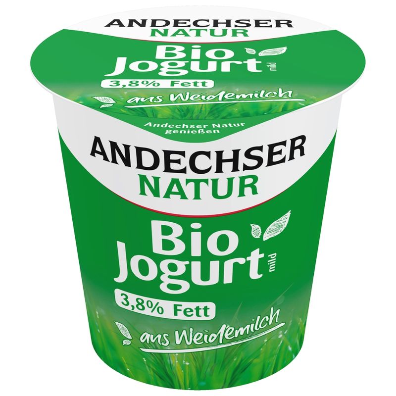 Andechser Natur Bio Jogurt mild 3,8% Becher - Produktbild