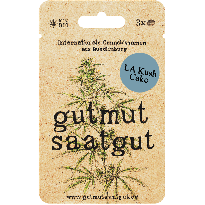 gutmut saatgut Cannabissamen (3Stk) - L.A. Kush Cake - Entspannende Indica-Sorte mit süßem, cremigem Geschmack und erdigem Aroma. Perfekt für den Abend. - Produktbild