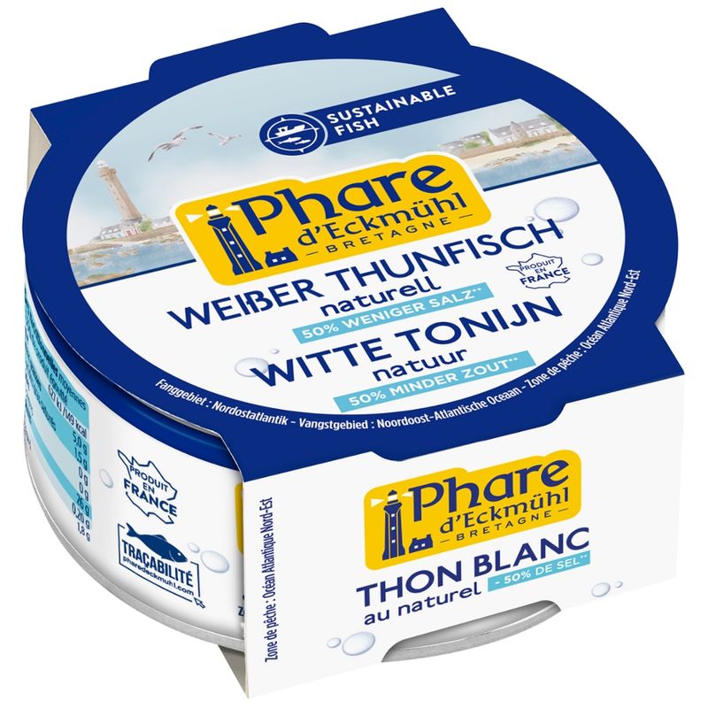 Phare d´Eckmühl Weißer Thunfisch naturell mit reduziertem Salzgehalt - 120g - Produktbild