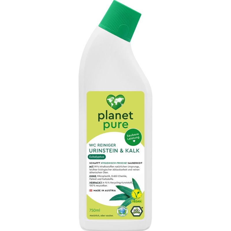 Planet Pure WC Reiniger Urinstrein & Kalk Eukalyptus 750ml - Produktbild