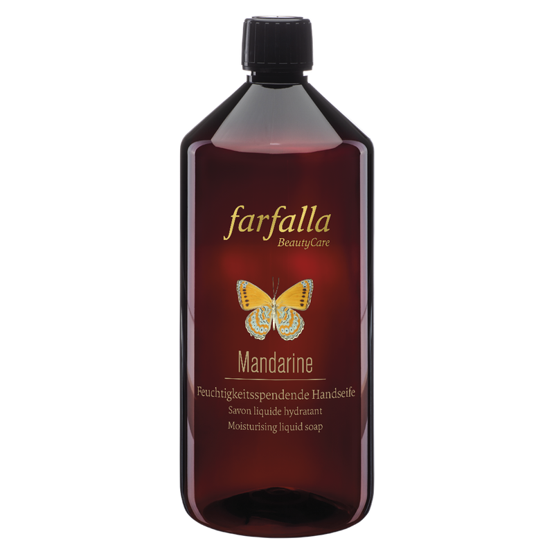 farfalla Mandarine Carpe Diem, Feuchtigkeitsspendende Handseife, 1000ml - Produktbild